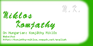 miklos komjathy business card